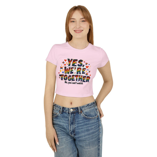 Colorful Yes We're Together Baby Tee - Cute Casual Top for Fun Gatherings