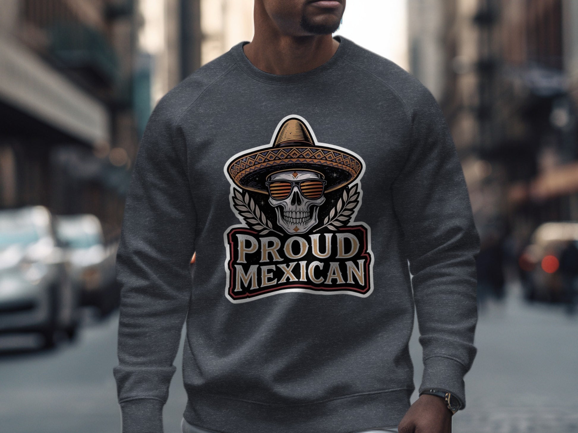 Proud Mexican Skull Design Sweatshirt product type