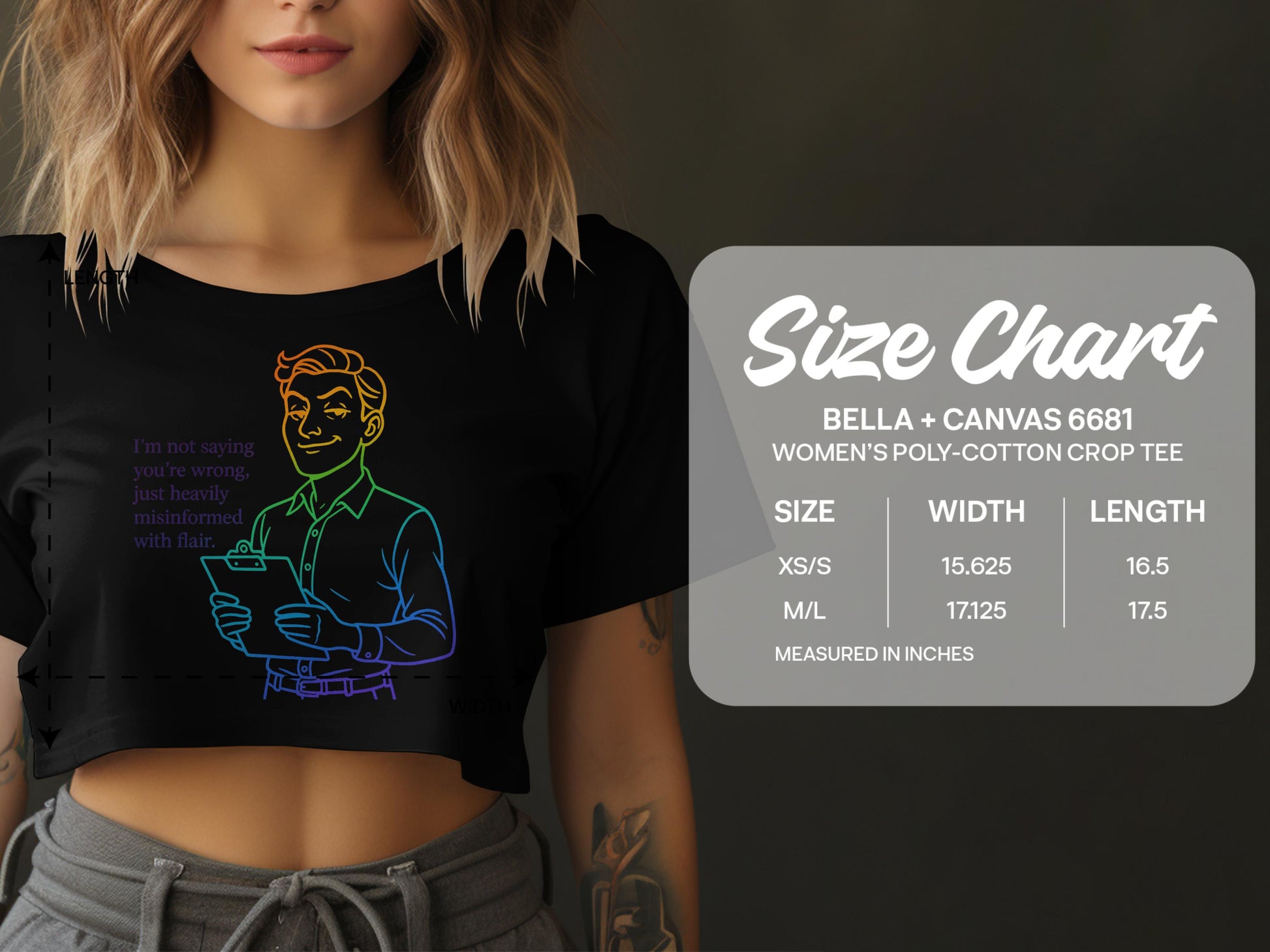 Misunderstood With Flair Women's Crop Tee product