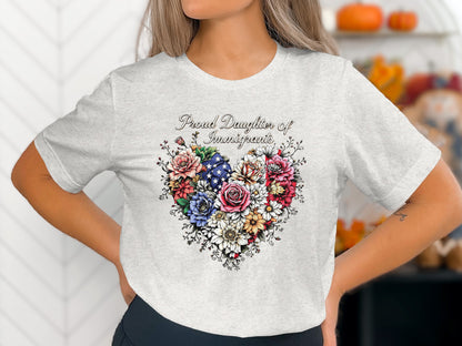 Proud Daughter of Immigrants Heart Design Shirt