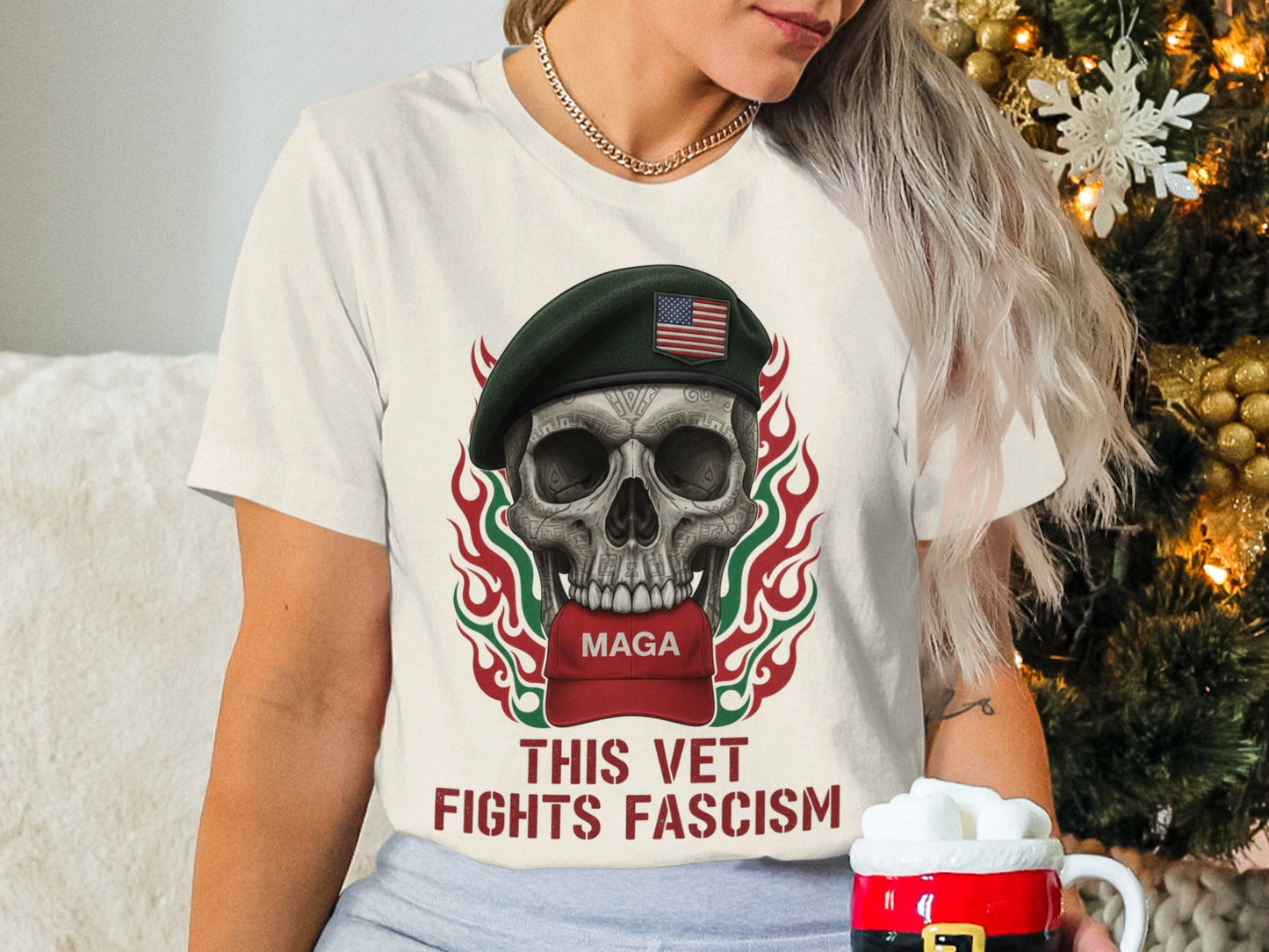 This Vet Fights Fascism Graphic Tee