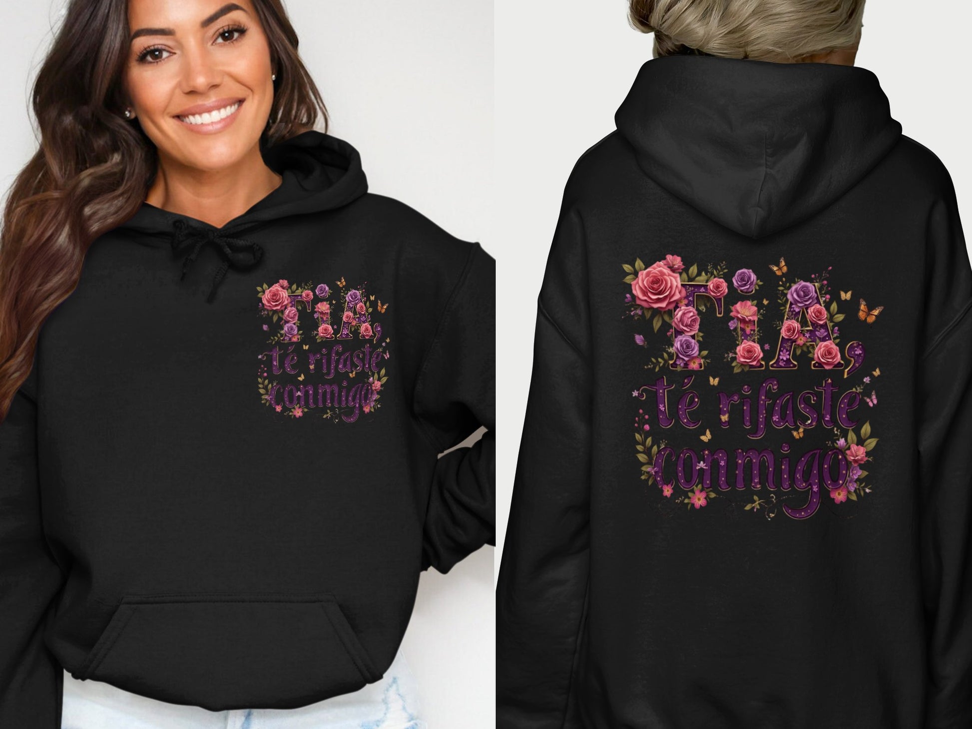 Floral Tía Te Rifaste Conmigo Design Hoodie product