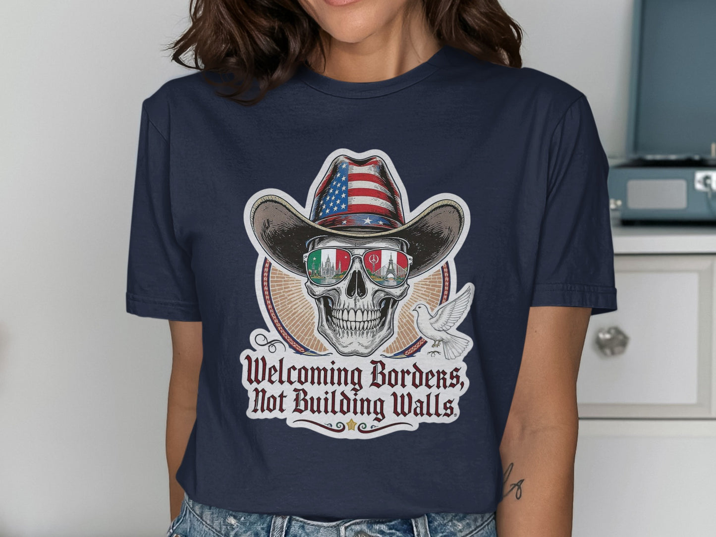 Welcoming Borders Not Building Walls shirt product