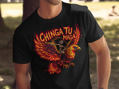 Fiery Eagle Chinga Tu Maga Graphic T-Shirt product