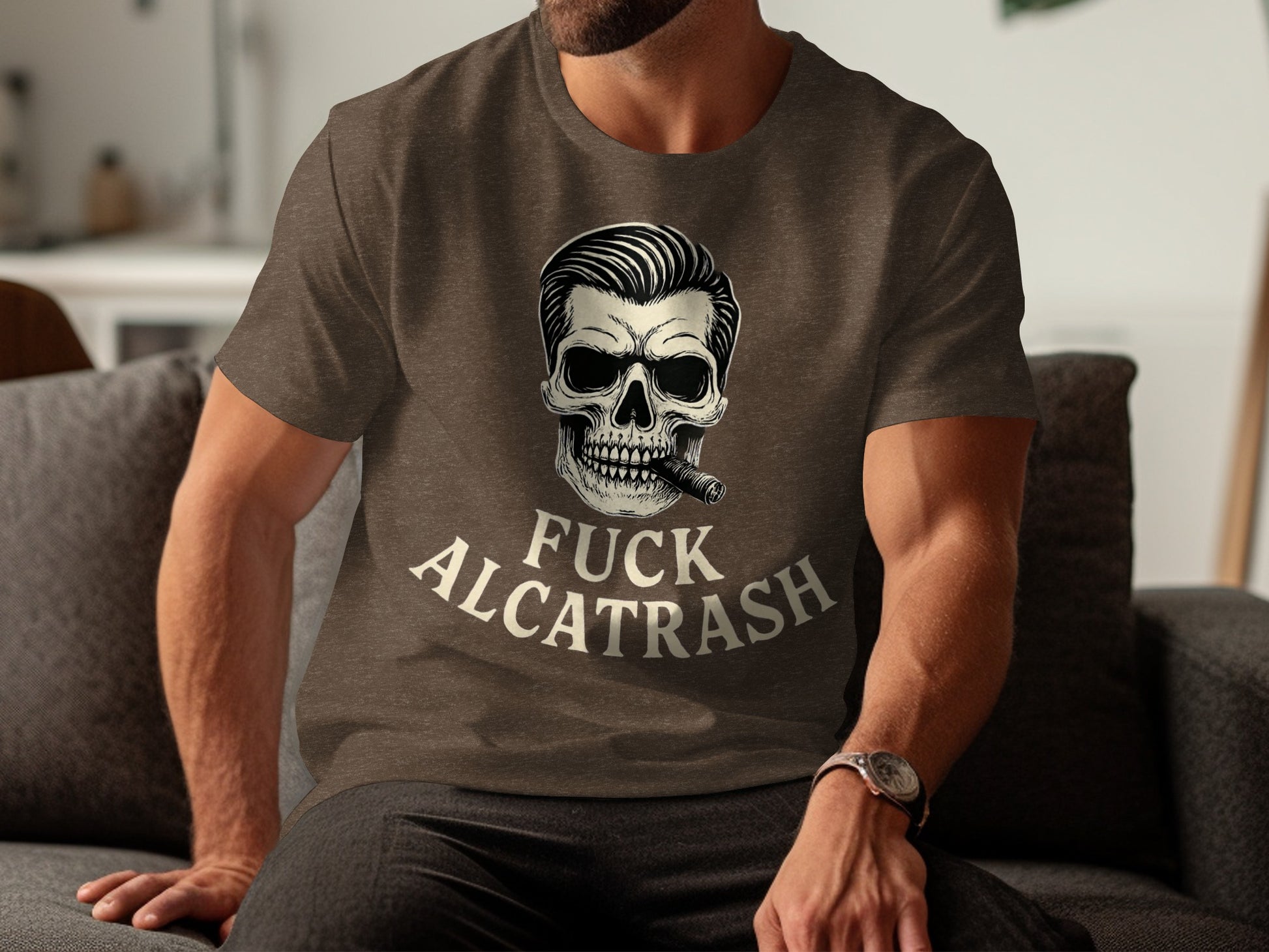 Vintage Skull Graphic Fcuk Alcatrash Tee product