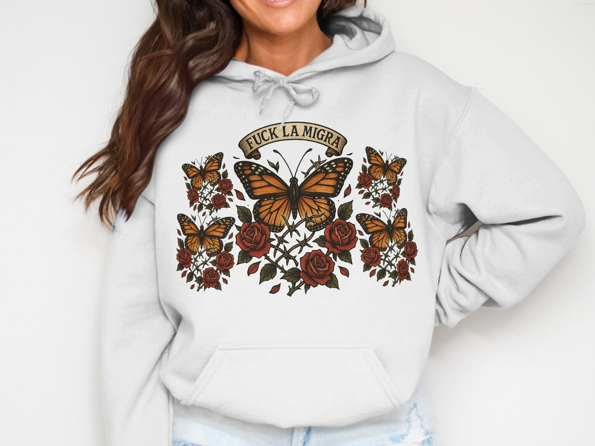 Butterfly and Roses Graphic Hoodie product