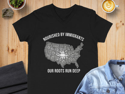 Nourished by Immigrants Our Roots Run Deep Shirt