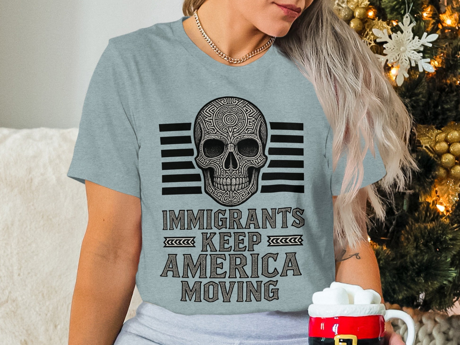 Immigrants Keep America Moving graphic shirt