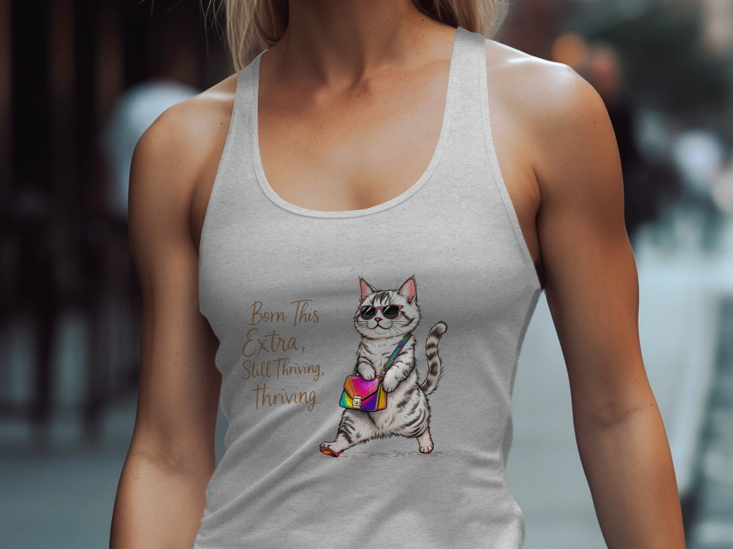 Born This Extra Still Thriving Cat Tank Top product
