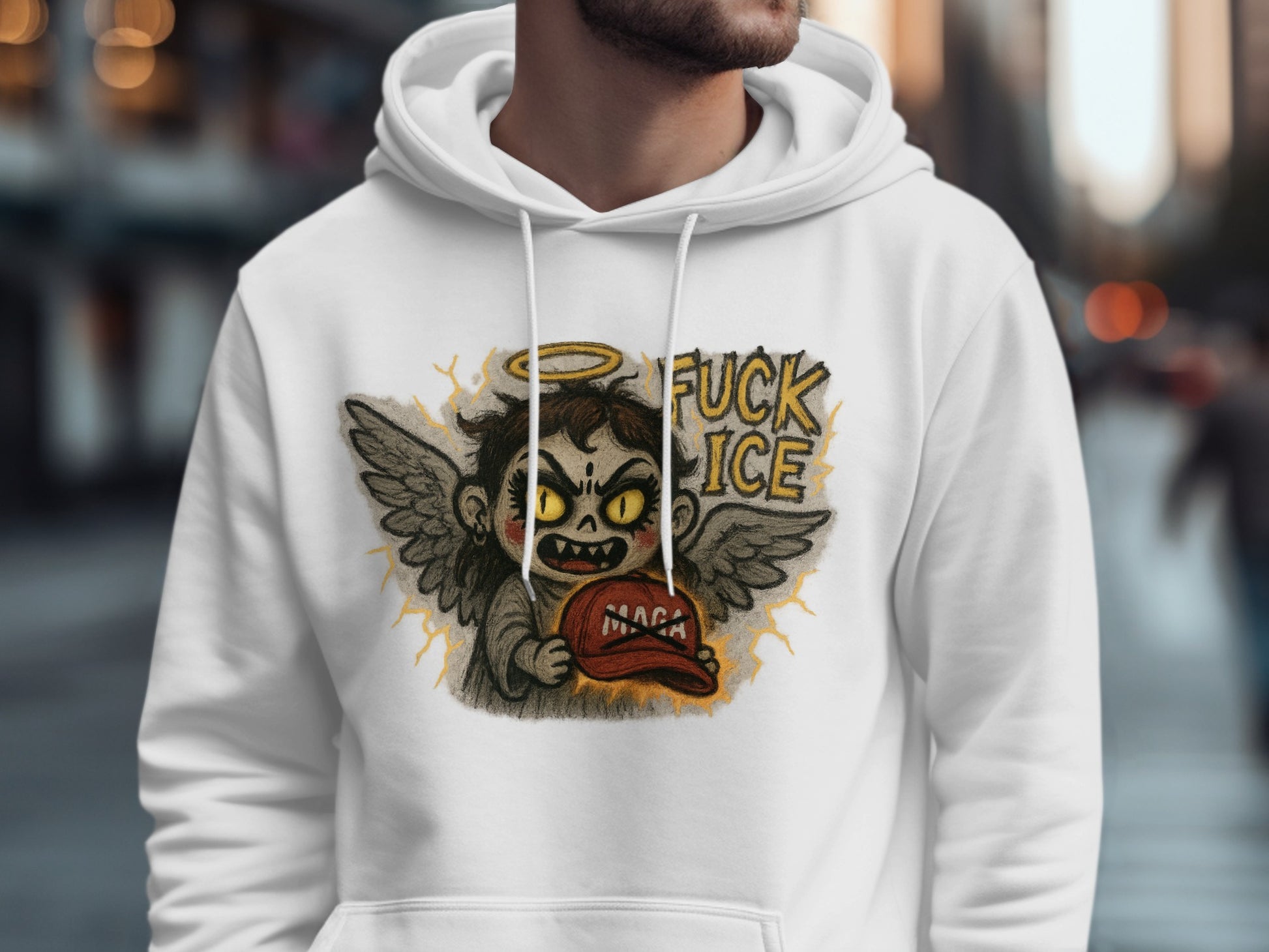 Angel Devil Hybrid Graphic Hoodie product type