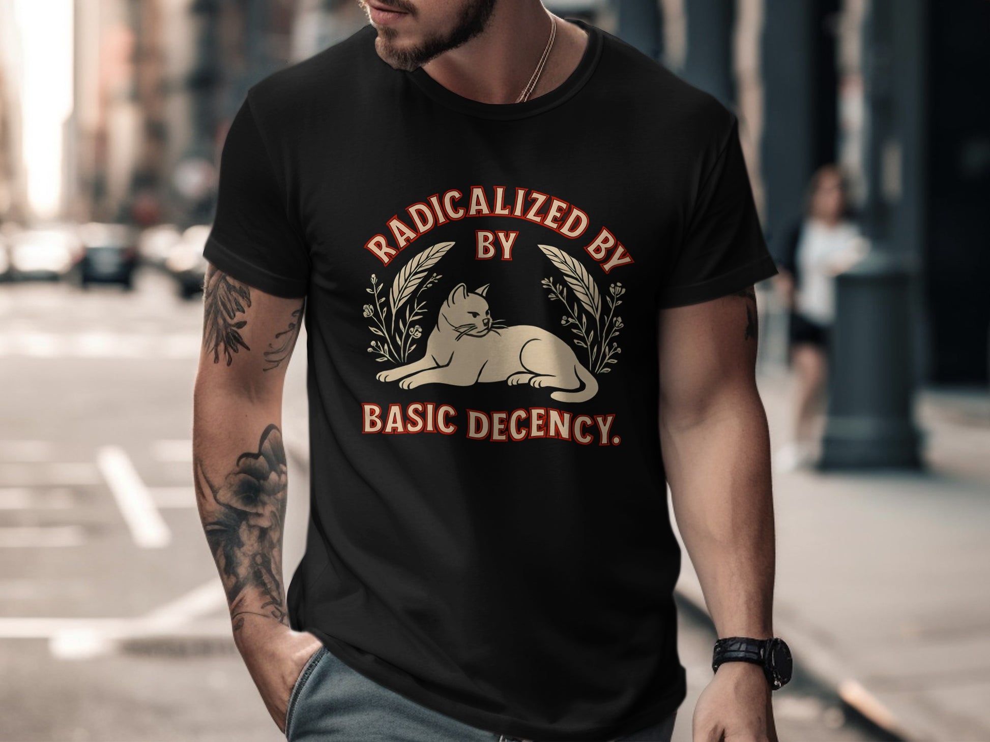 Radicalized by Basic Decency Graphic Shirt product