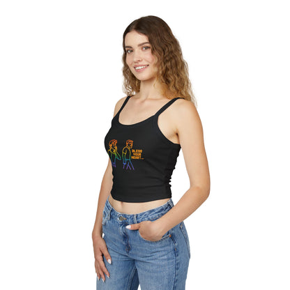 high quality pride Bless Your Heart Women's Spaghetti Strap Tank Top - Casual Summer Wear