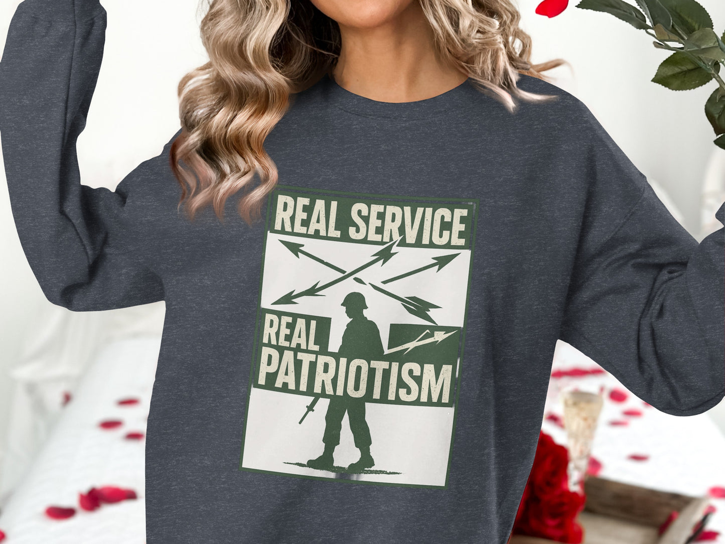 Real Service Real Patriotism Graphic Sweatshirt product