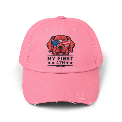 My First 4th Unisex Distressed Cap - Perfect for July 4th Celebrations