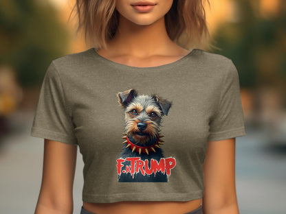 F*ck Trump Yorkie Dog Graphic Crop Top product