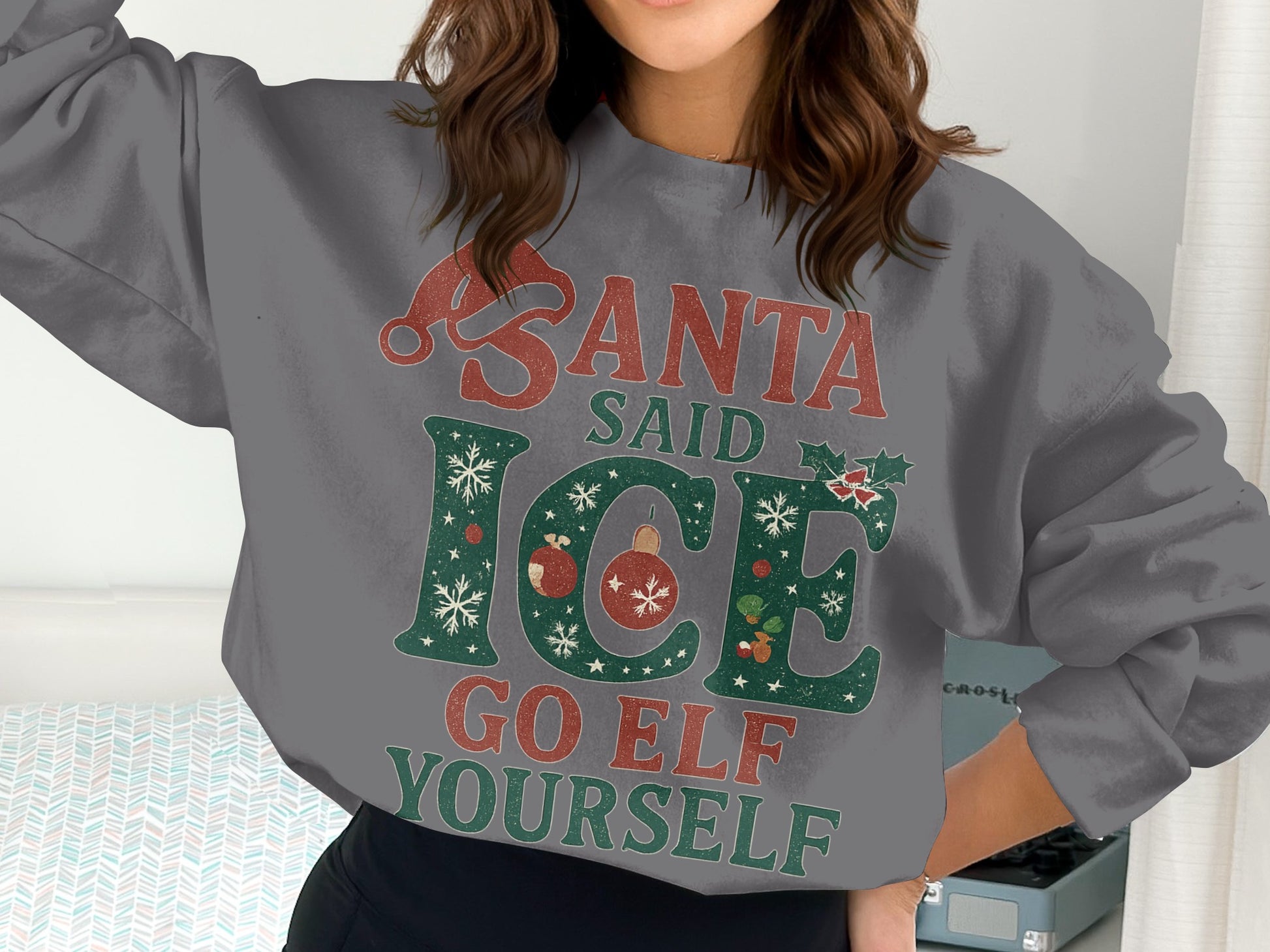 Santa Said Ice Go Elf Yourself Christmas Sweatshirt
