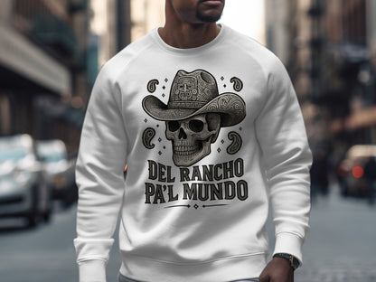 Del Rancho Pa'l Mundo Skull Graphic Sweatshirt Product