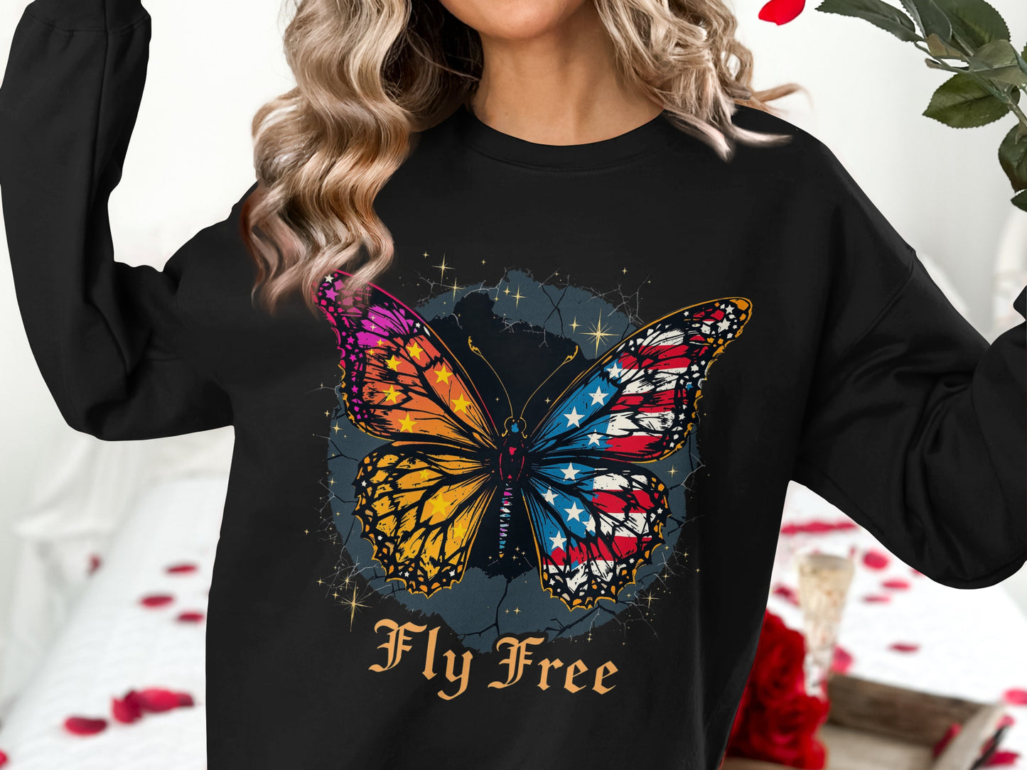 Fly Free Butterfly Sweatshirt Unique Product