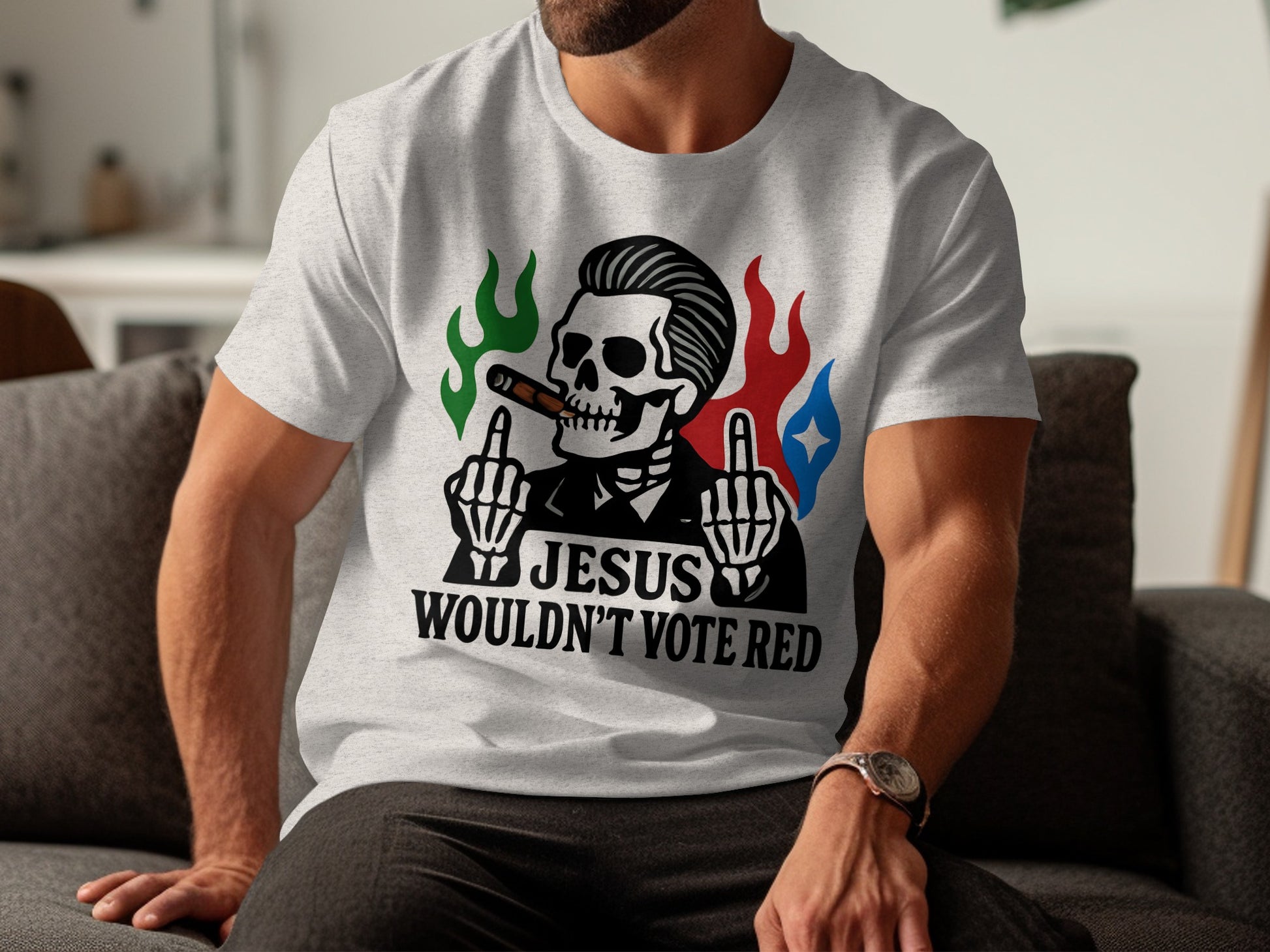 Jesus Wouldn't Vote Red Graphic T-Shirt product