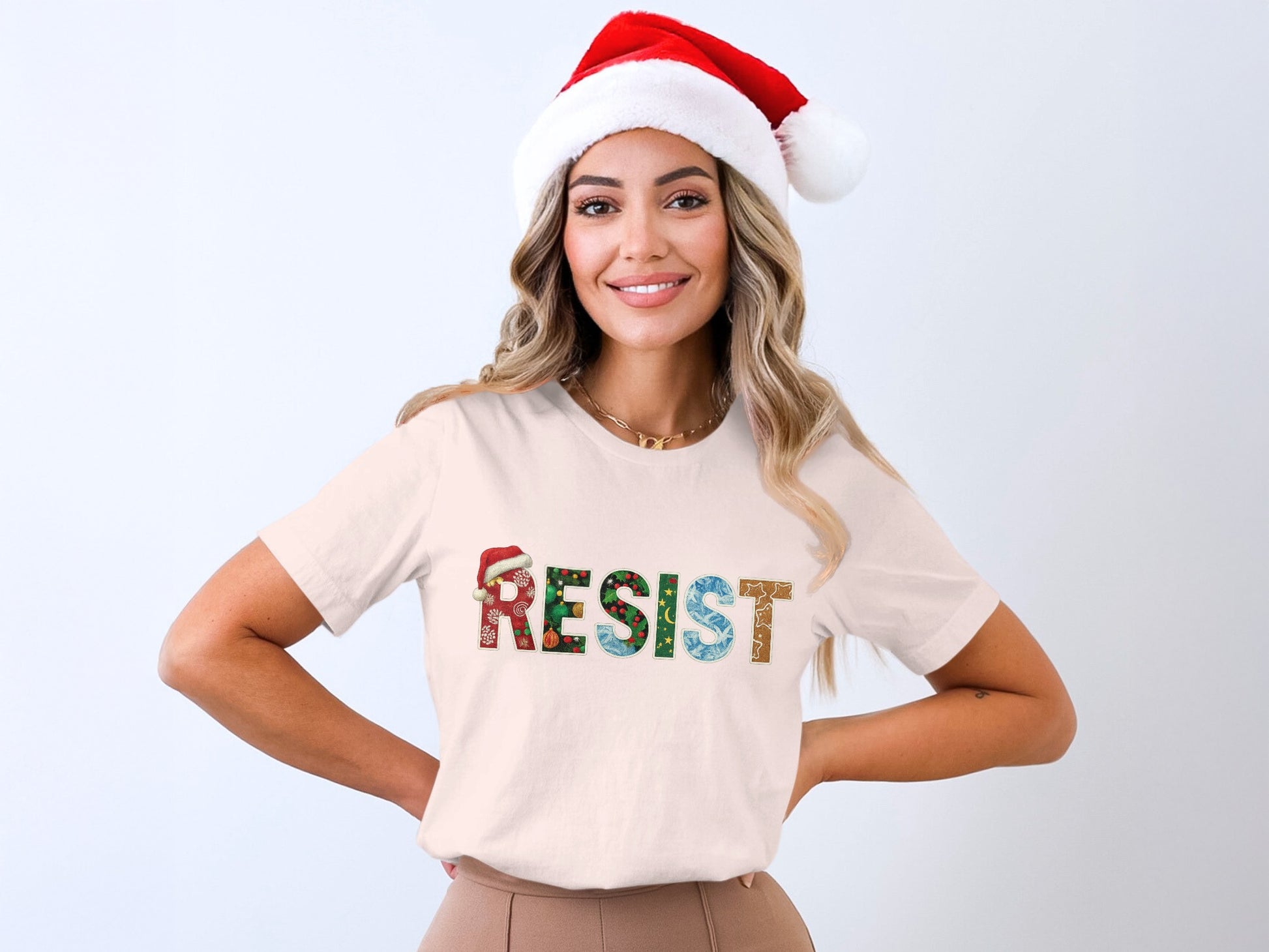 Christmas Resist Graphic Tee Shirt