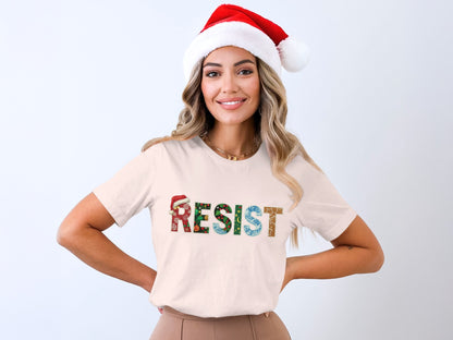 Christmas Resist Graphic Tee Shirt