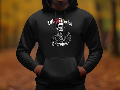 Viva Mexico Cabrones Skull Dark Hoodie product