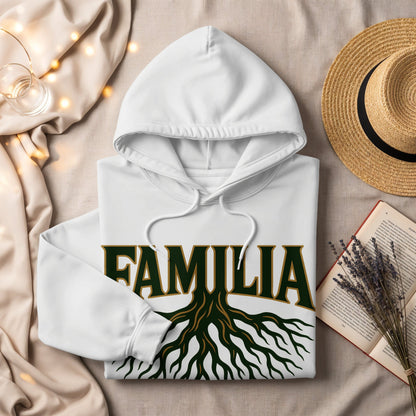 Familia Tree Roots Graphic White Hoodie product
