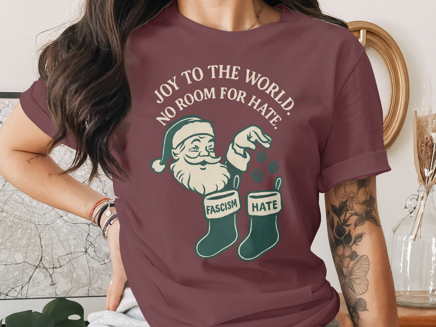 Joy to the World No Room for Hate Christmas Shirt