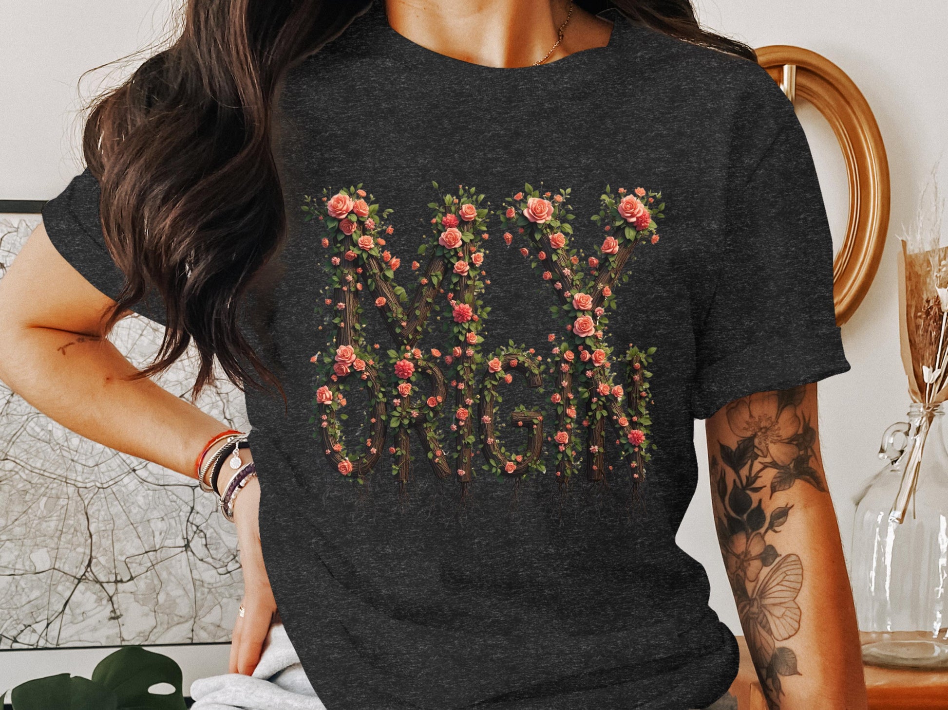 Floral My Origin Graphic T-Shirt Unique Fashion product type