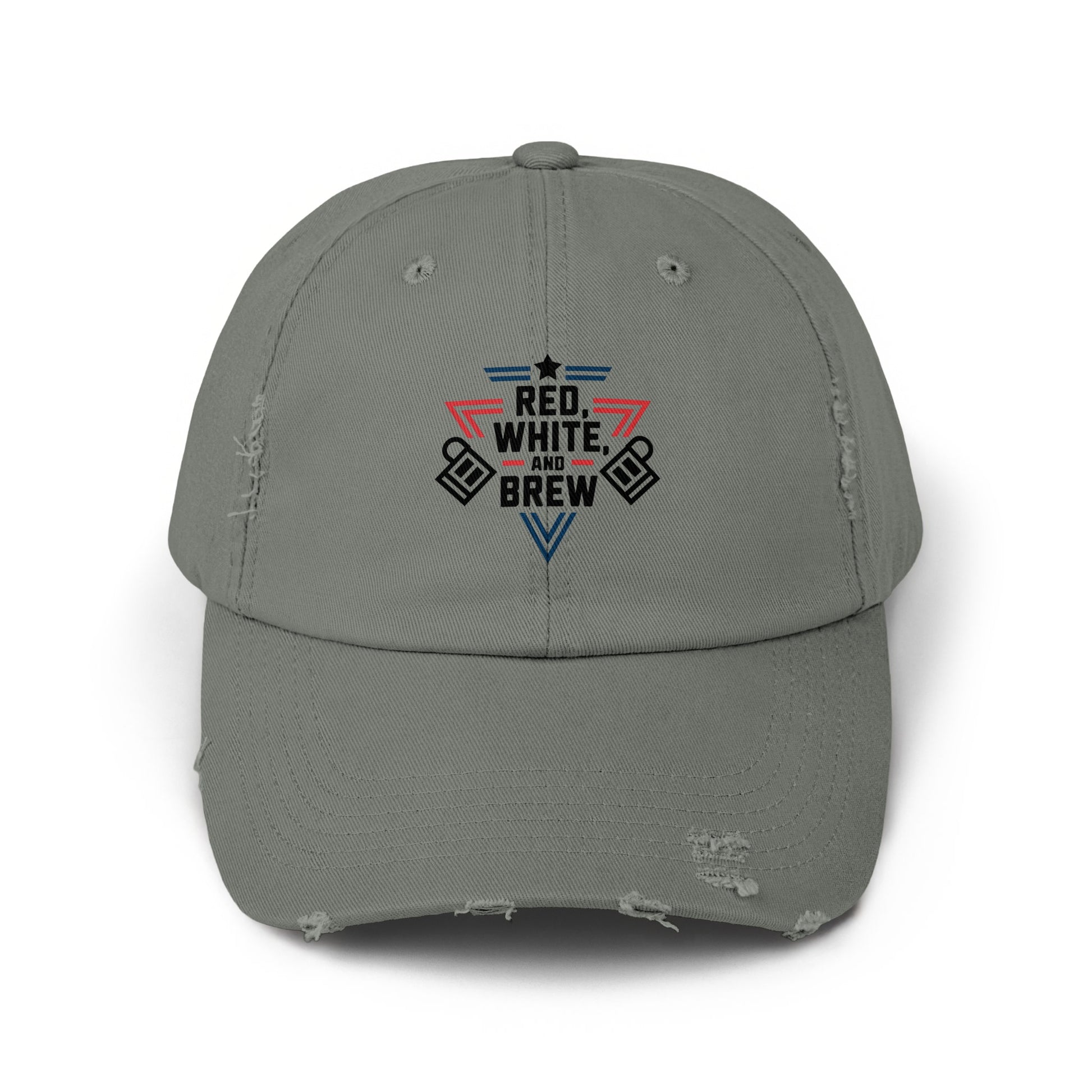 Red White and Brew Distressed Adjustable Hat product