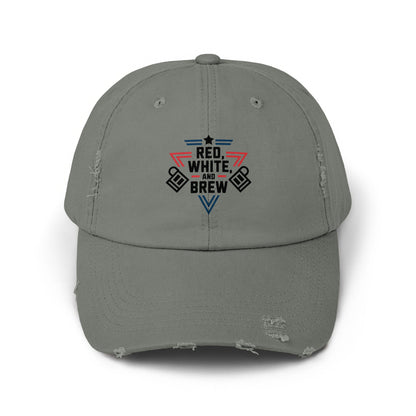 Red White and Brew Distressed Adjustable Hat product