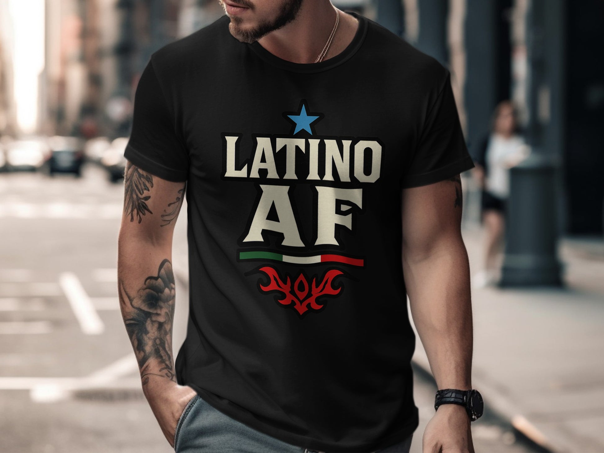 Latino AF Bold Patriotic Design T-Shirt product