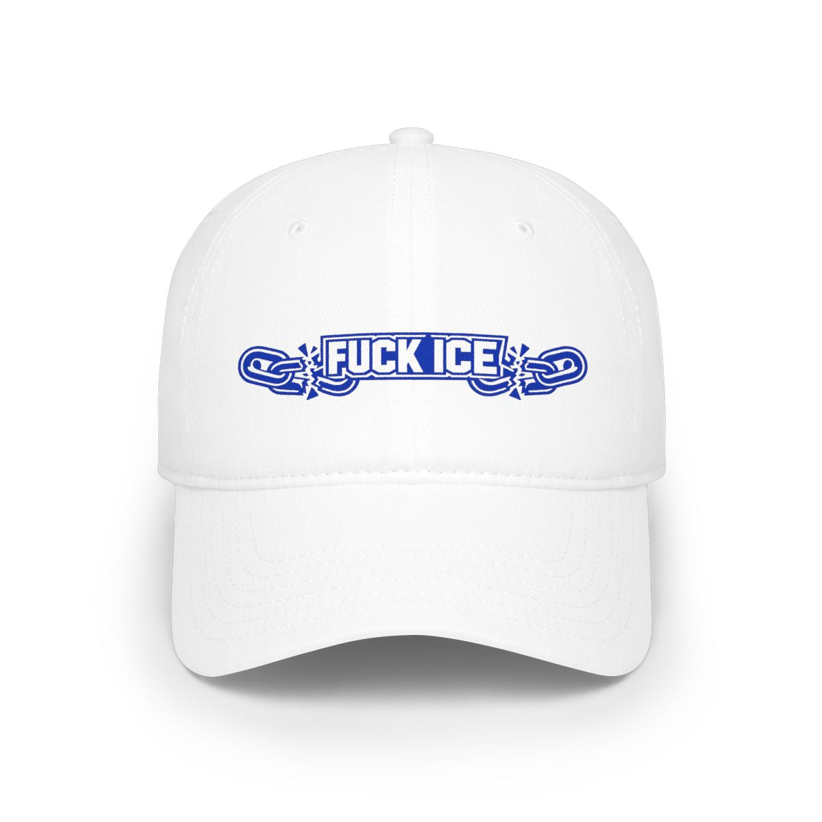 FUCK ICE Graphic Embroidered White Hat Accessory