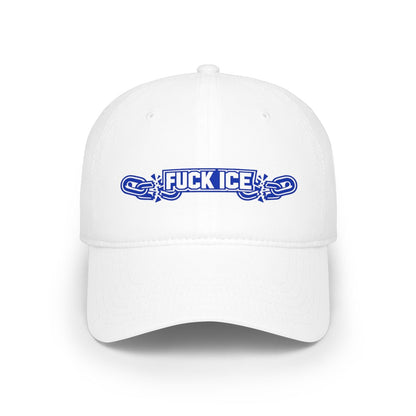 FUCK ICE Graphic Embroidered White Hat Accessory