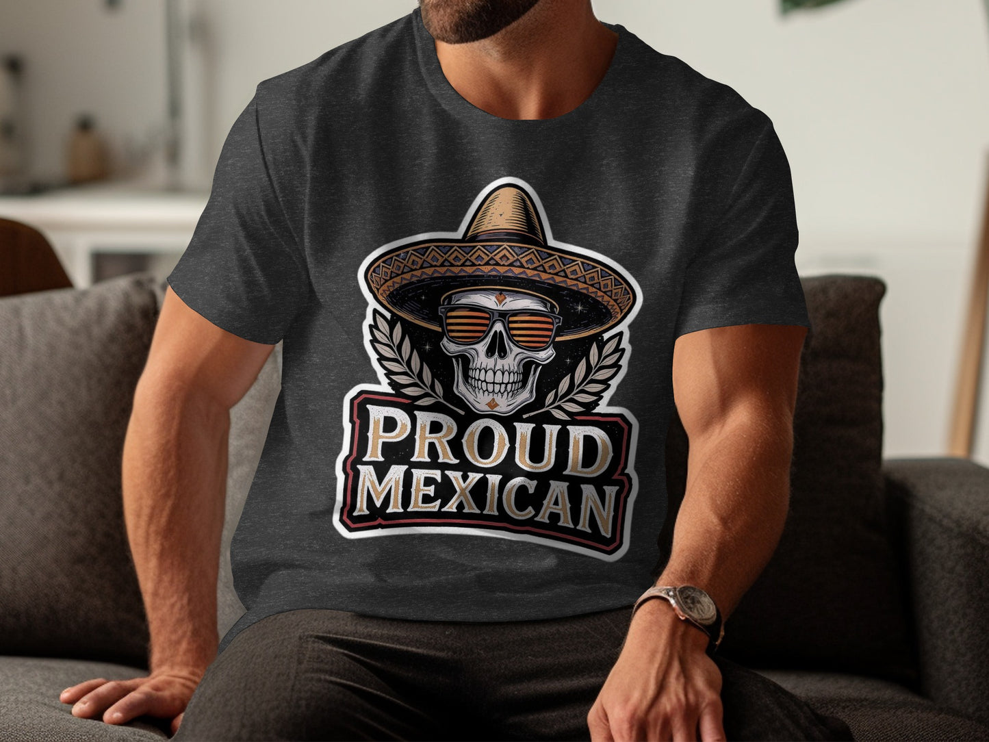 Proud Mexican Skull Design T-shirt product