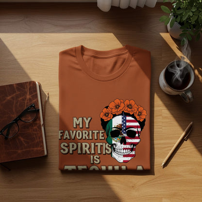 My Favorite Spirit Is Tequila Skull T-shirt product
