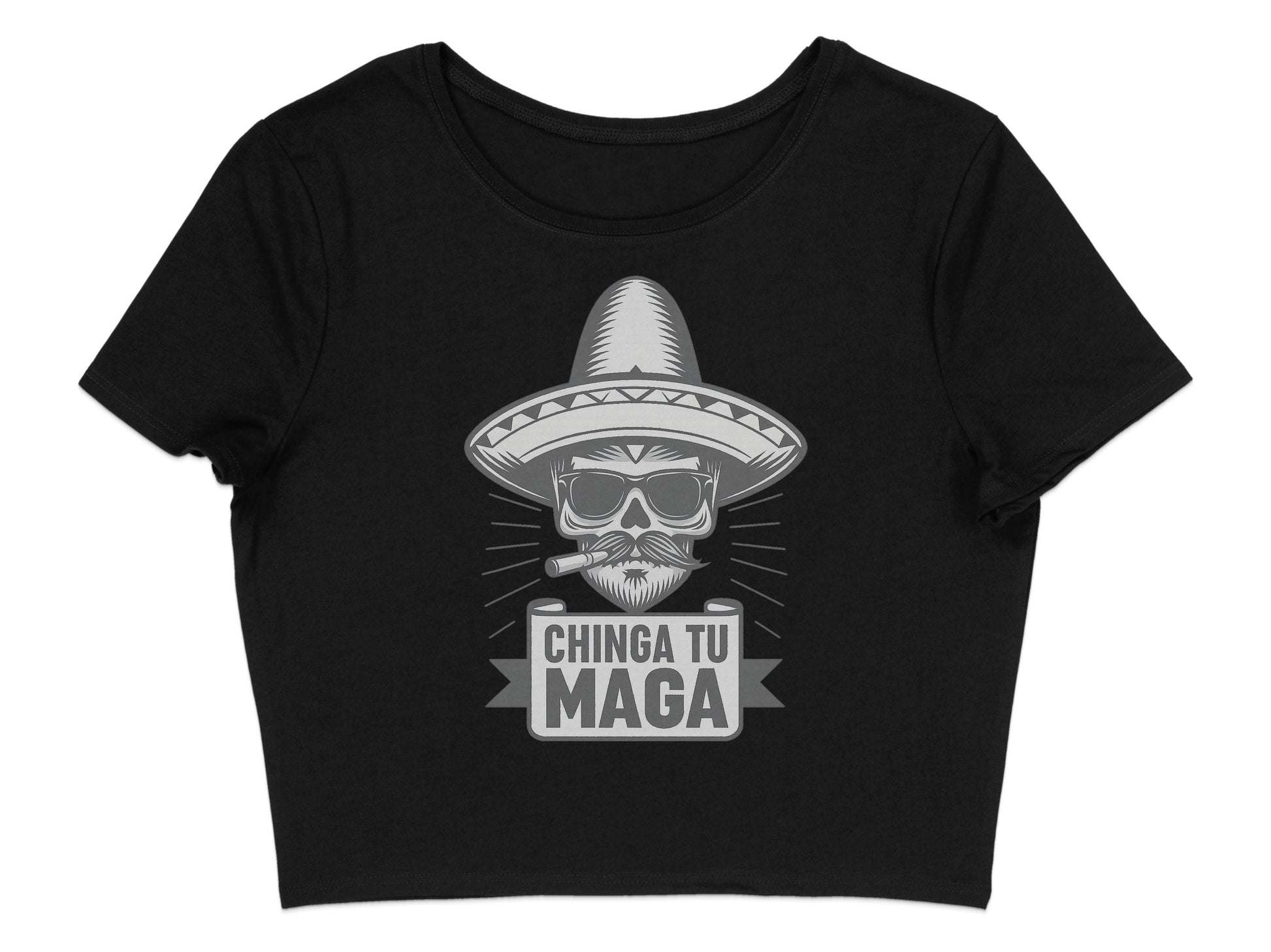 Chinga Tu Maga Sombrero Character Graphic Crop Top product