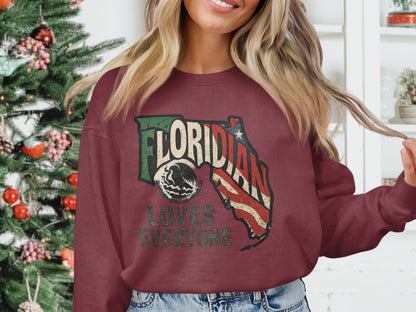 Floridian Loves Everyone Graphic Sweatshirt product