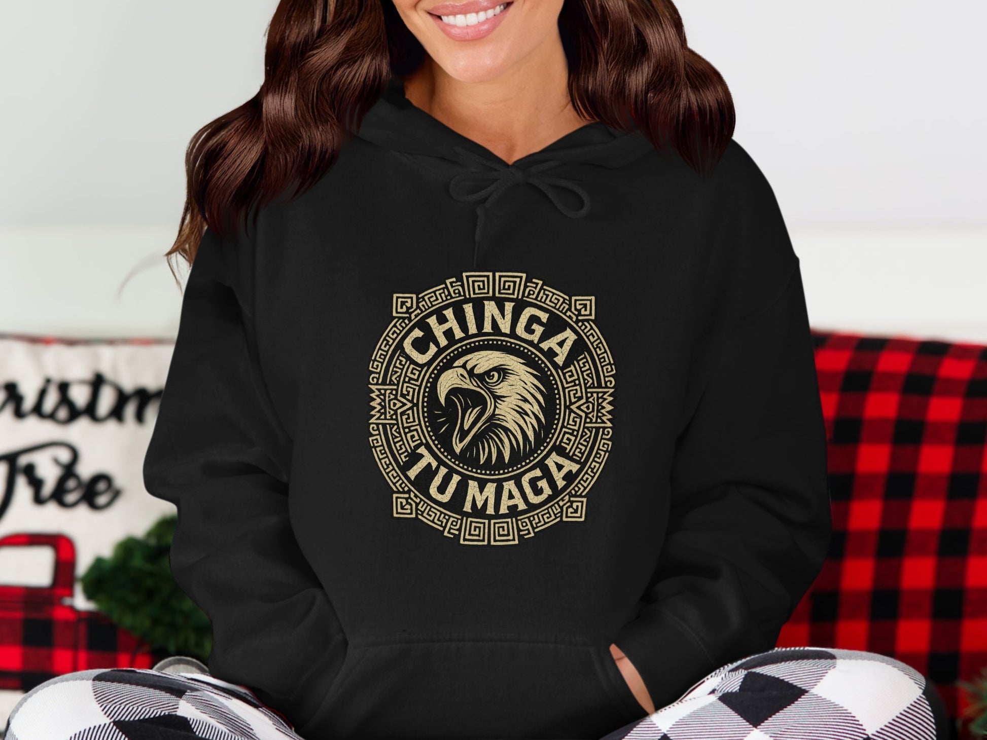 Chinga Tu Maga Hoodie Eagle Design Graphic Hooded product