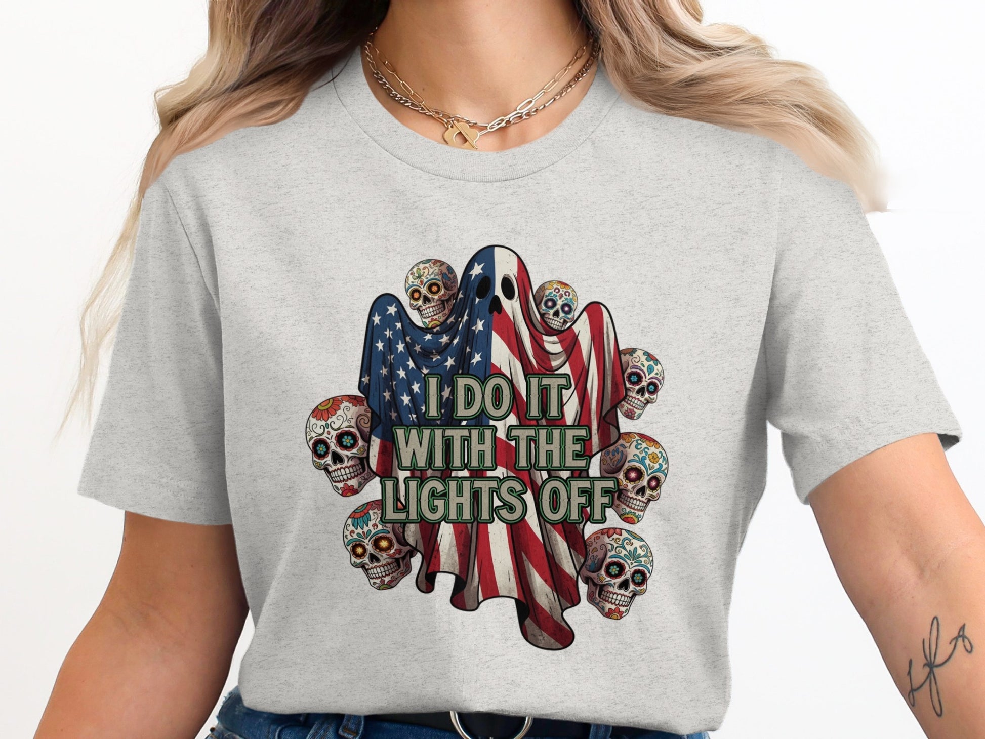 I Do It With The Lights Off Graphic Tee product type