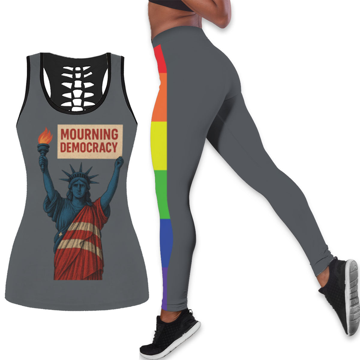 Elevate Your Style with the AOP Women's Hollow Tank Set - Comfort Meets Chic!