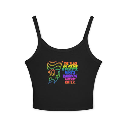 high quality Pride Rainbow Graphic Women's Spaghetti Strap Tank Top