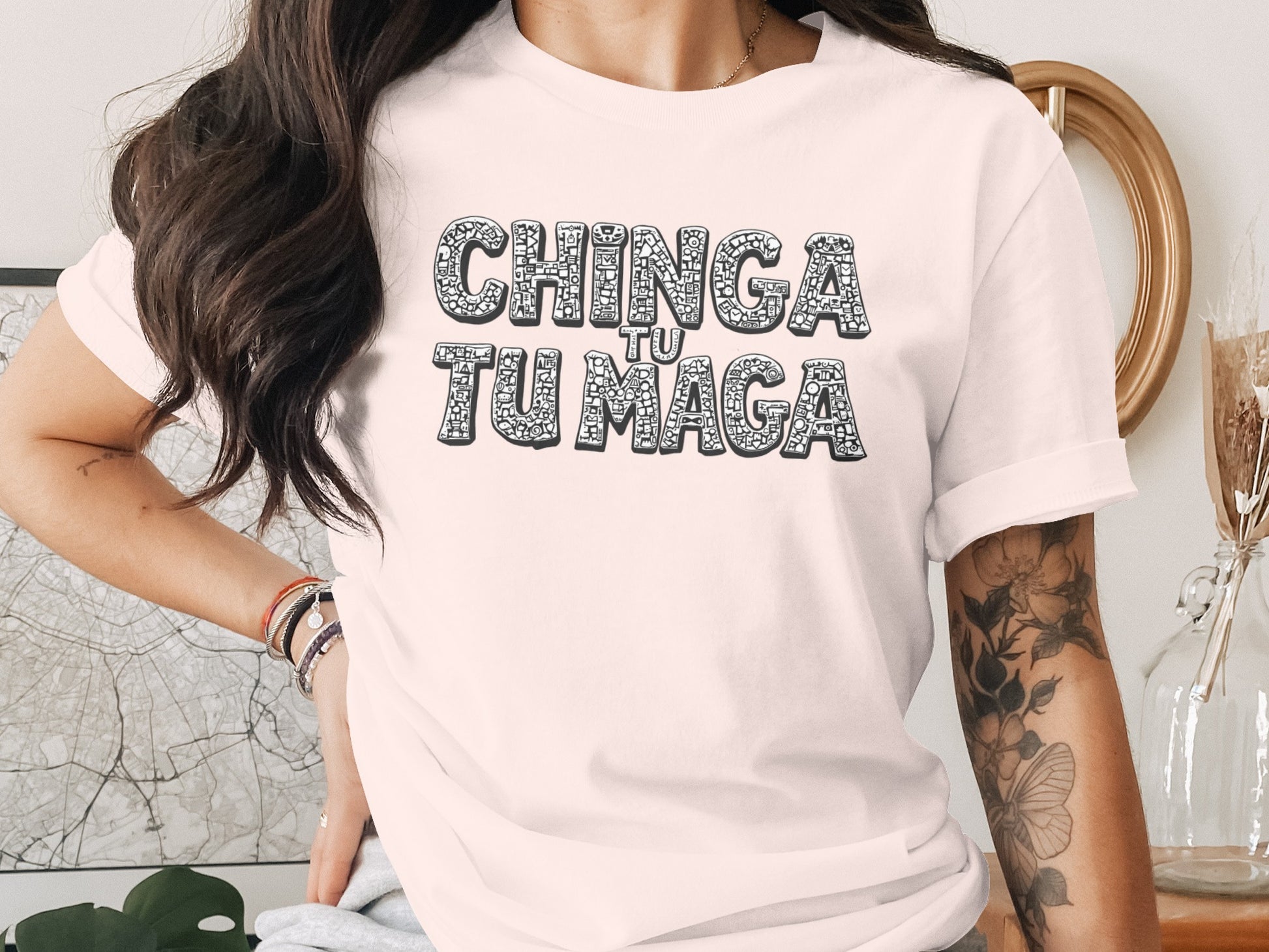 Chinga Tu Maga Graphic Tee With Unique Design
