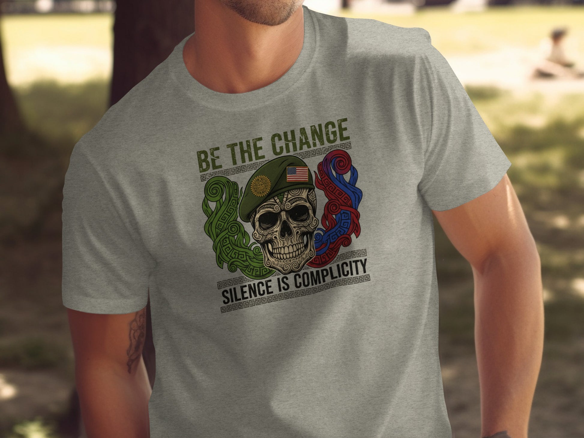 Be The Change Silence Is Complicity Graphic Tee