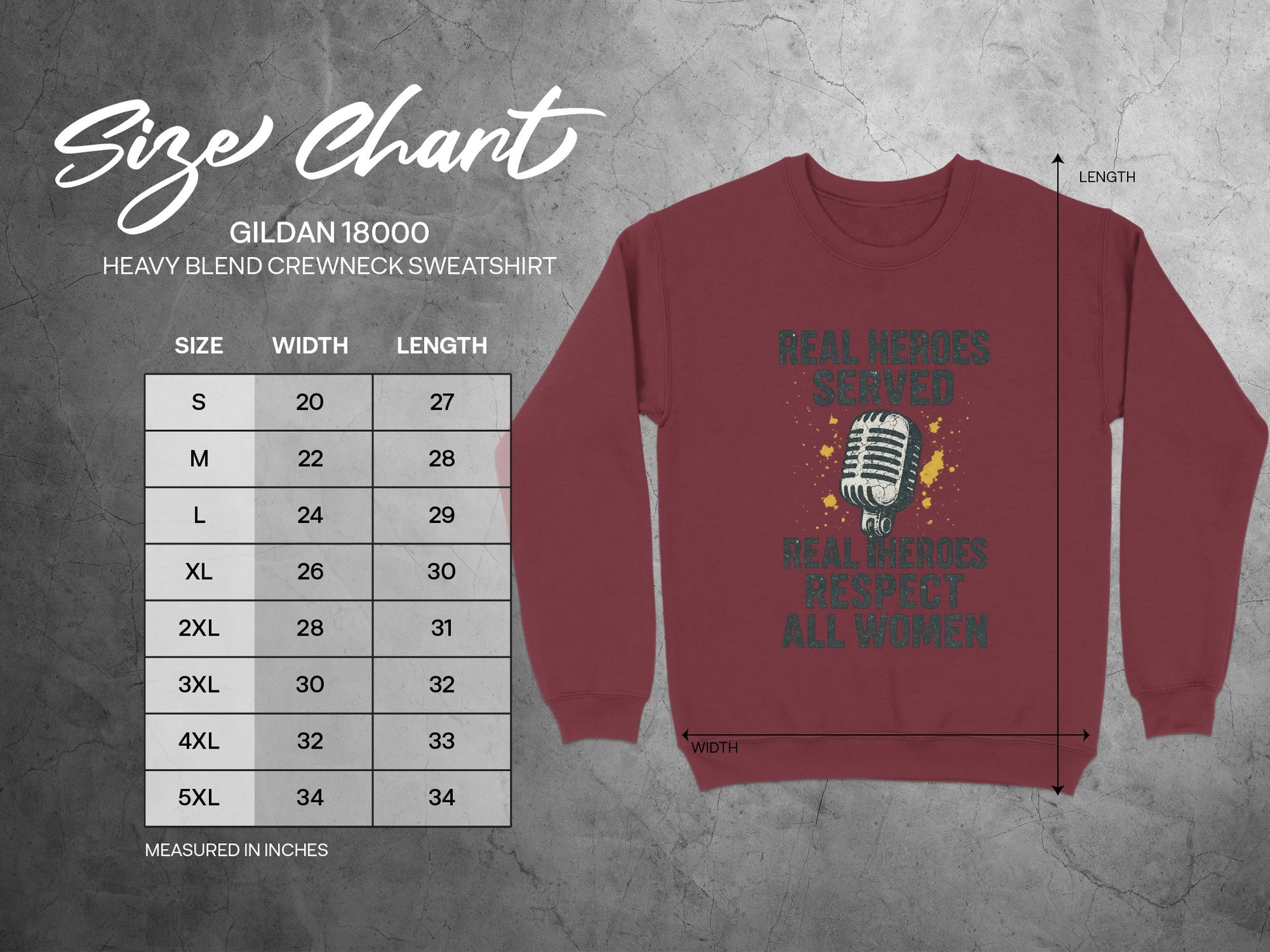 Real Heroes Respect All Women Sweatshirt product type