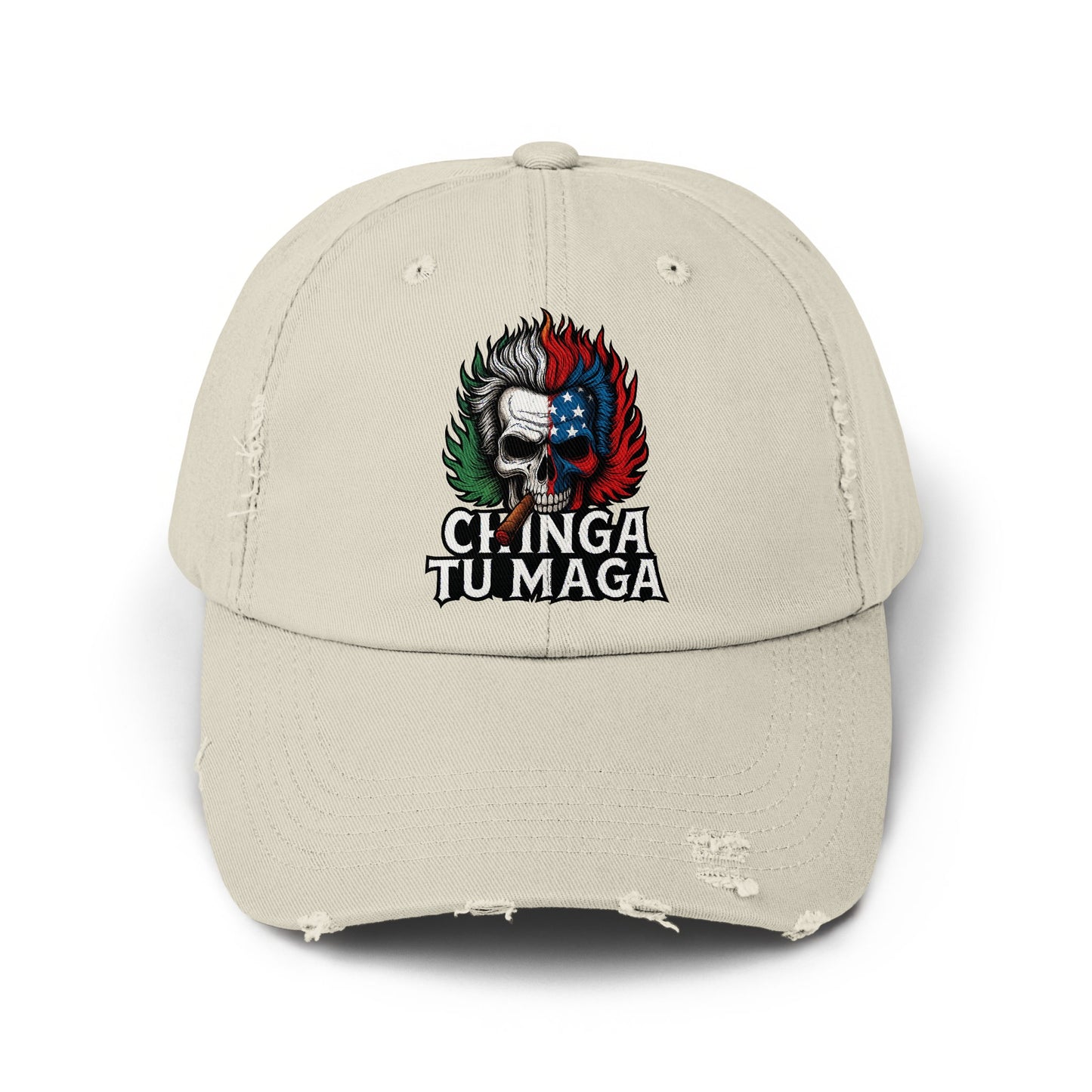 Chinga Tu Maga Distressed Dad Hat product