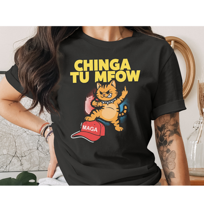 CHINGA TU MFOW Angry Cat MAGA Hat Middle Finger product type