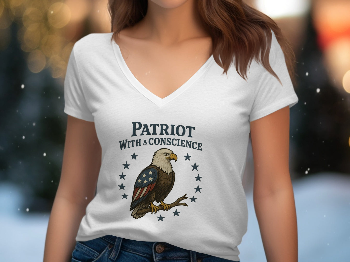 Patriot With a Conscience Statement T-shirt product