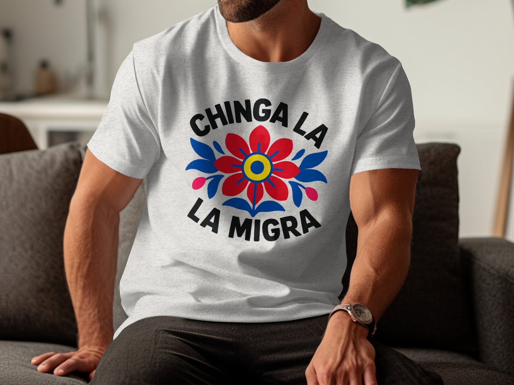 Chinga La La Migra Graphic Tee Statement T-Shirt product