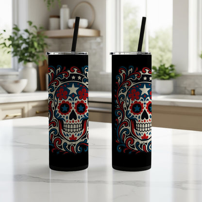 Day of the Dead Skull Stainless Steel Tumbler product